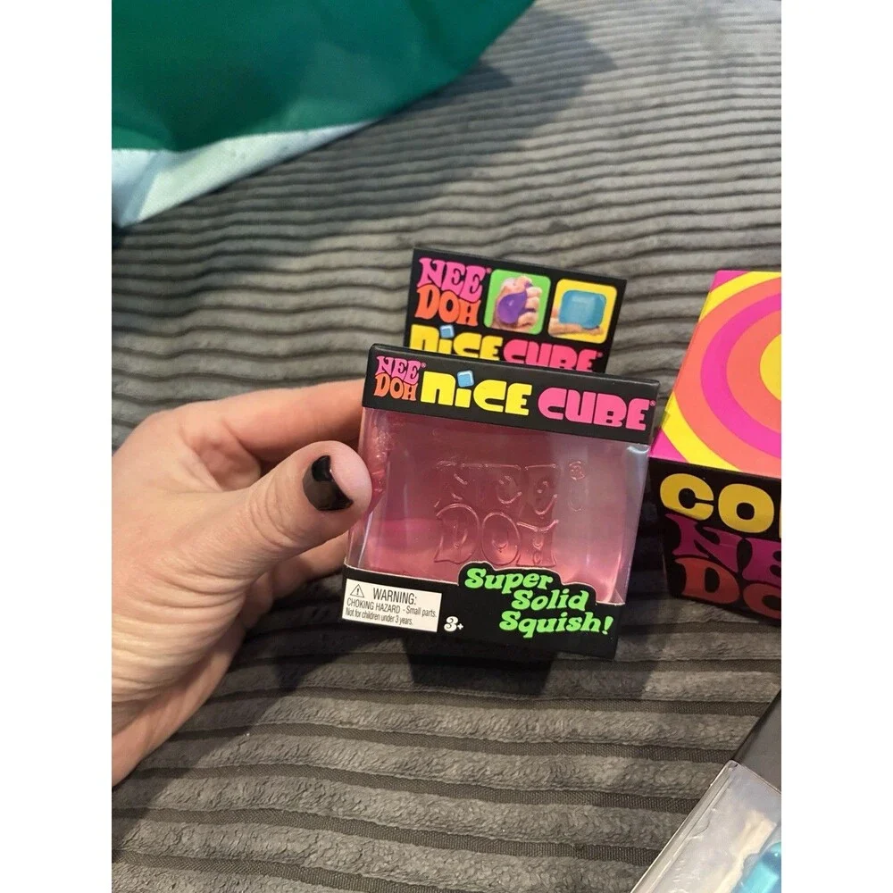 NeeDoh PINK Bundle of 3 With 6 Total Pieces Brand New Squishy Satisfying